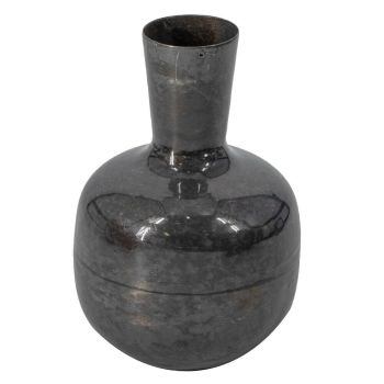 Metalen vaas blauw