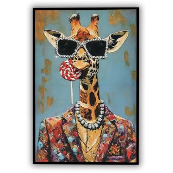 Schilderij giraffe lolly