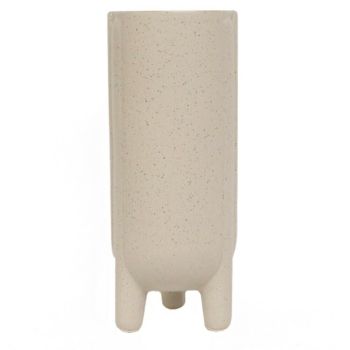 Aardewerk vaas op pootjes zand 