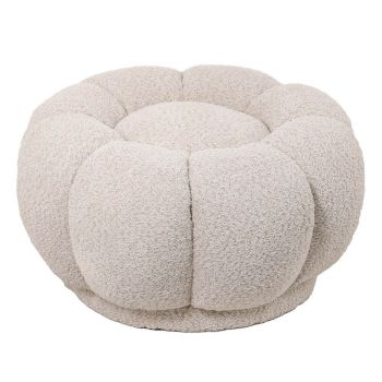 Hocker Poppy in bouclé zand