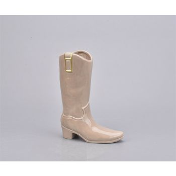 Aardewerk vaas cowboy laars zand 