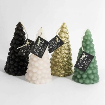 Kaars kerstboom zwart