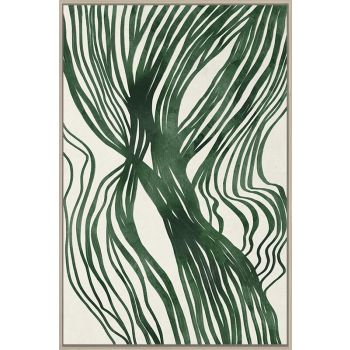 Schilderij lijntekening groen