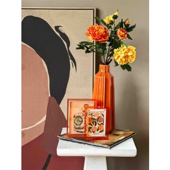 Kunstbloem Pioen Oranje 