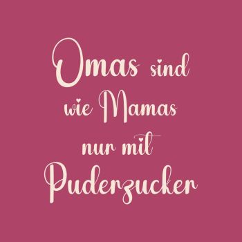 Fliese - Oma mit puderzucker