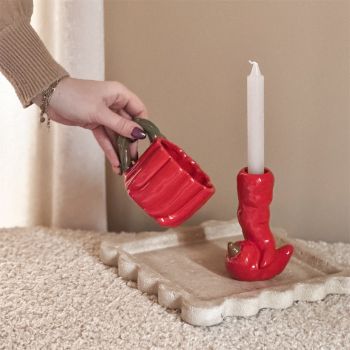 Aardewerk kaarsenstandaard peper