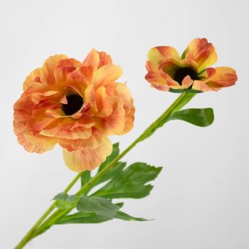 Kunstbloem ranonkel geel/oranje