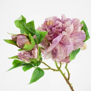 Kunstbloem pioen paars