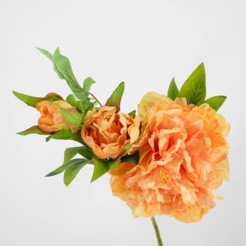 Kunstbloem pioen peach