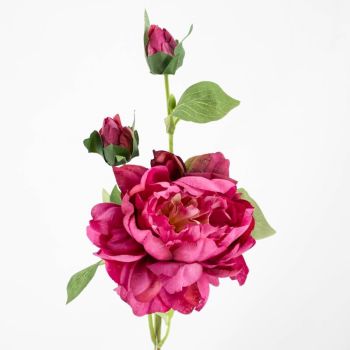 Kunstbloem pioen fuchsia