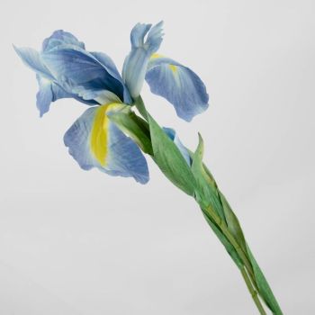 Kunstbloem real touch iris blauw