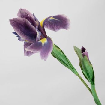 Kunstbloem real touch iris paars