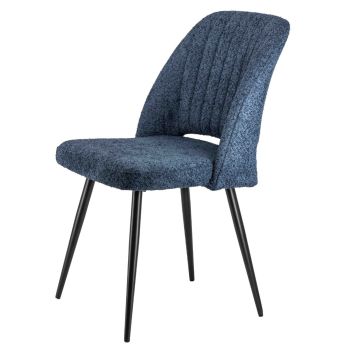 Eetkamerstoel Samora in teddy blauw