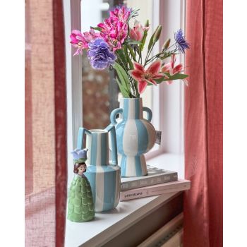 Kaarsenstandaard vrouw bloem