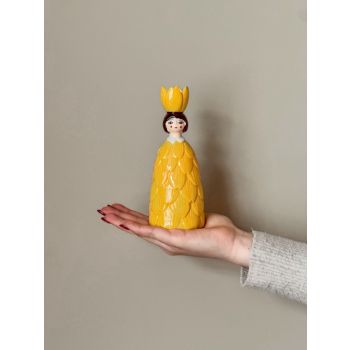 Kaarsenstandaard vrouw bloem