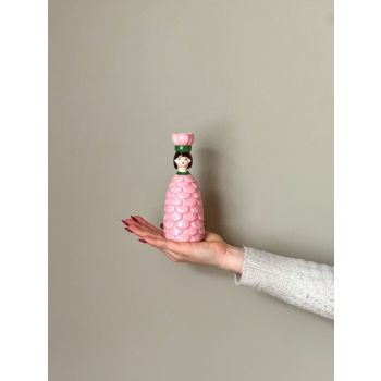 Kaarsenstandaard vrouw bloem