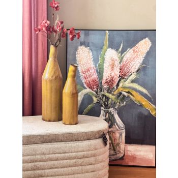 Metalen vaas Contemp mustard