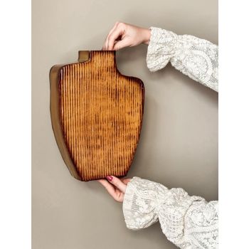 Metalen vaas Solid mustard