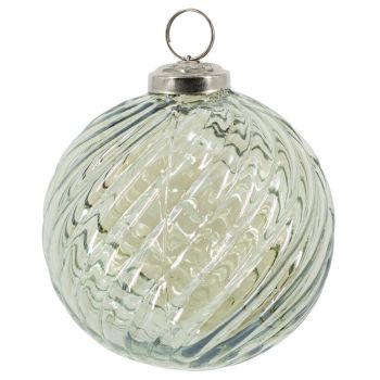 Glazen kerstbal groen