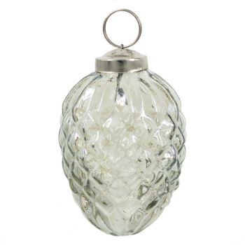 Glazen kerstbal groen