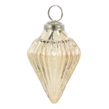 Glazen kerstbal roest/goud