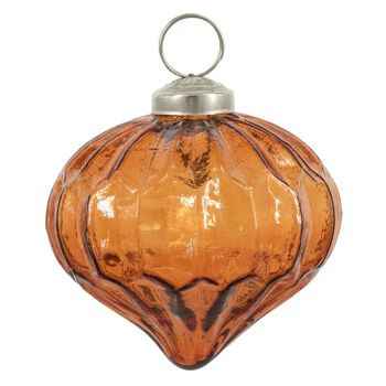 Glazen kerstbal roest