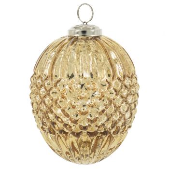 Glazen kerstbal goud