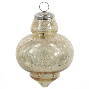 Glazen kerstbal goud