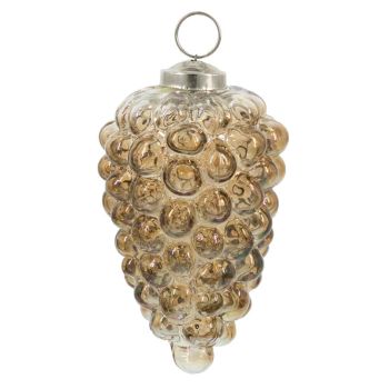 Glazen kerstbal brons