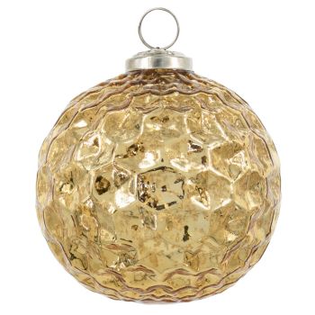 Glazen kerstbal goud