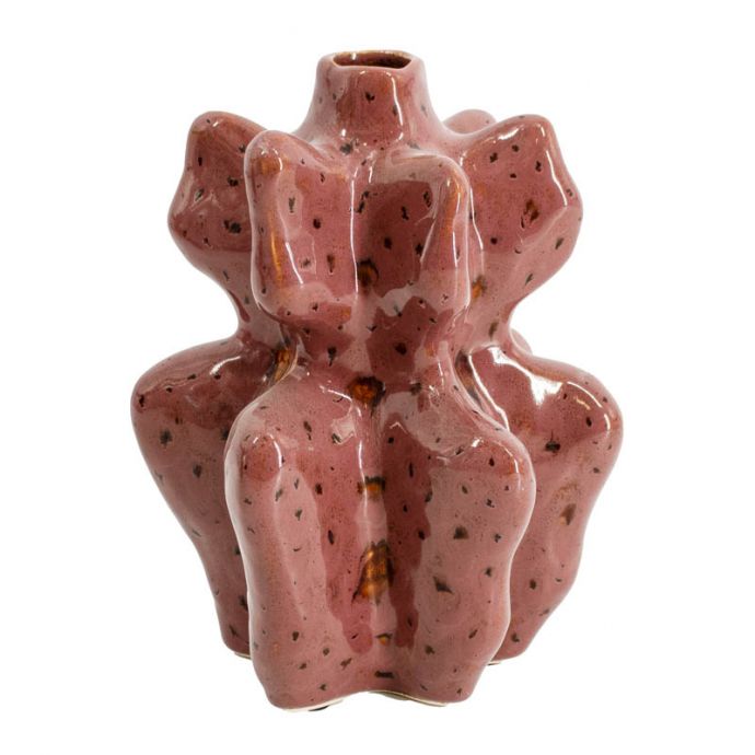 Aardewerk vaas Murkey bordeaux