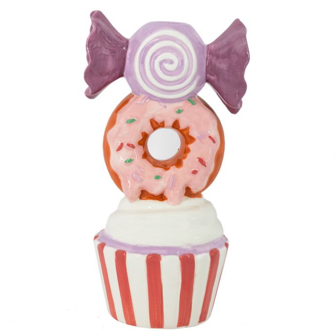 Aardewerk kaarsenstandaard candy 