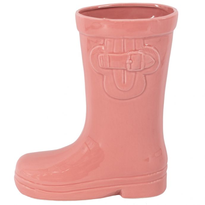 Aardewerk vaas regenlaars roze