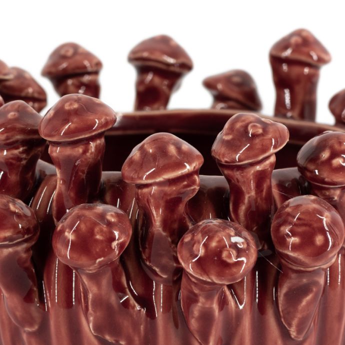 Vaas shroom keramiek roze