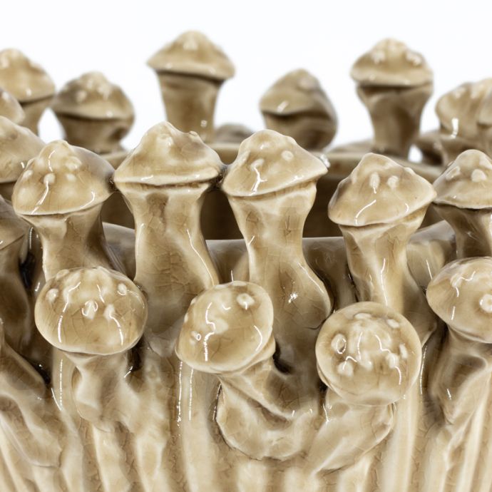 Vaas shroom keramiek mustard