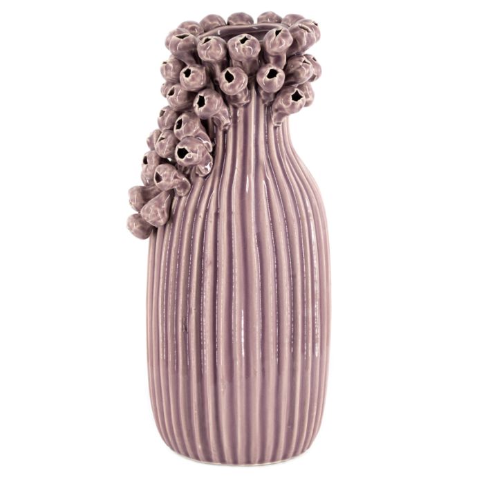 Vaas buds keramiek lila