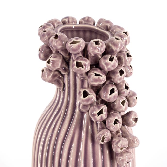 Vaas buds keramiek lila