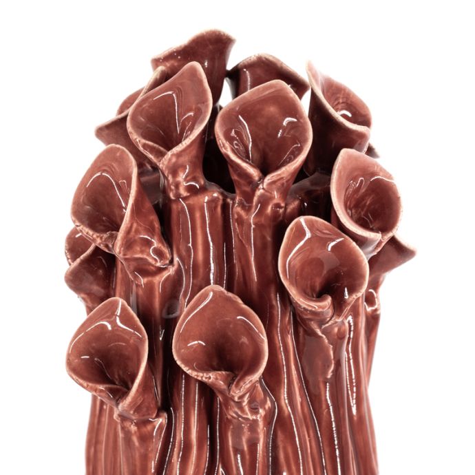 Vaas flora keramiek roze