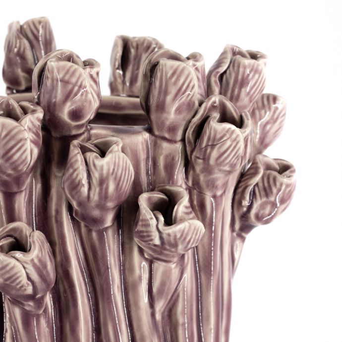 Vaas tulip keramiek lila