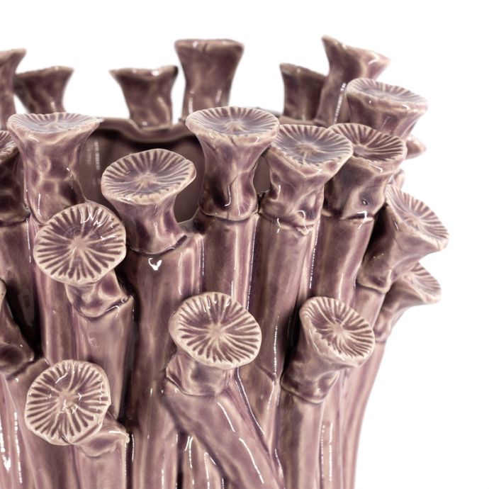 Vaas mush keramiek mustard