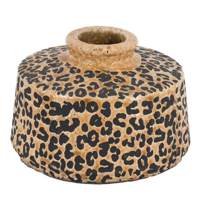 Aardewerk vaas panter