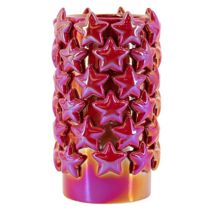 Aardewerk vaas 'Shiny stars' large