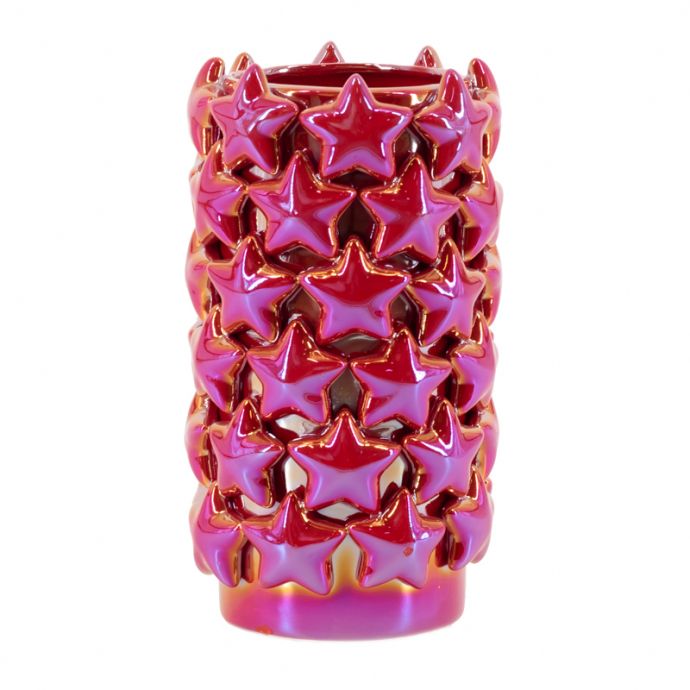 Aardewerk vaas 'Shiny stars' medium