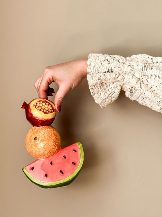 Aardewerk vaas 'Fruit'