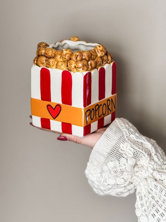Aardewerk vaas 'Popcorn'