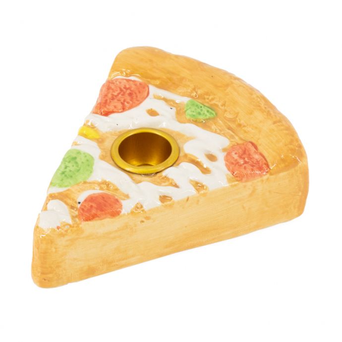 Aardewerk kaarsenstandaard 'Pizzapunt'