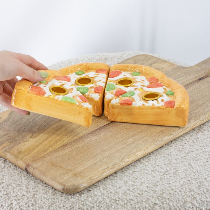 Aardewerk kaarsenstandaard 'Pizzapunt'
