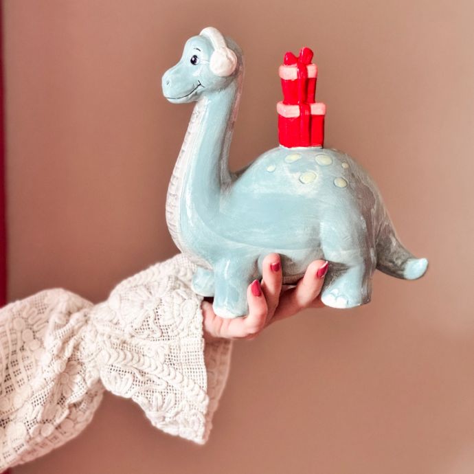 Aardewerk bakje Dino gifts