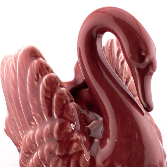 Aardewerk vaas zwaan