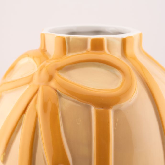 Aardewerk vaas bows peach